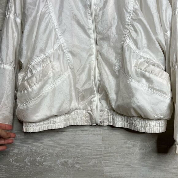 Vintage Adidas White Full Zip Track Jacket Mock Neck Sportswear - Picture 5 of 12